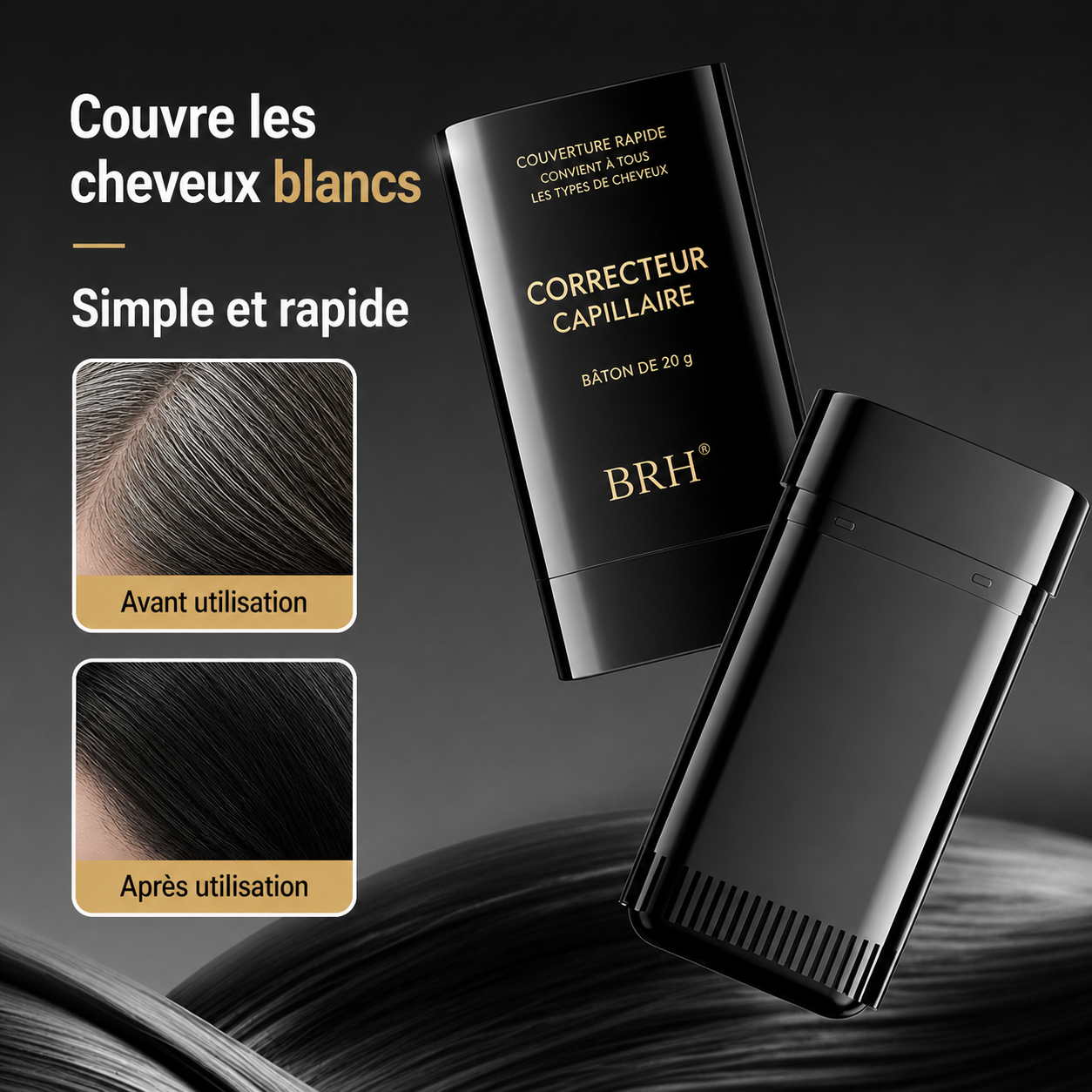 Bâton Correcteur Instantané pour Cheveux homme et femme