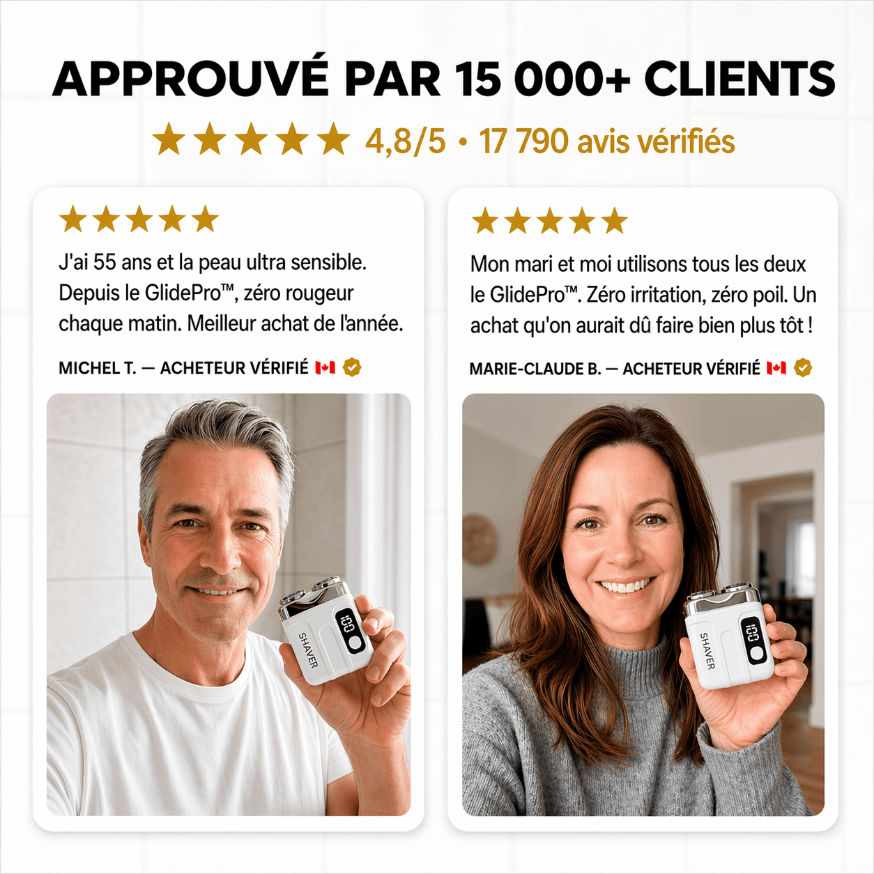 Rasoir Nomade Pro™ Rasage net, sans irritation