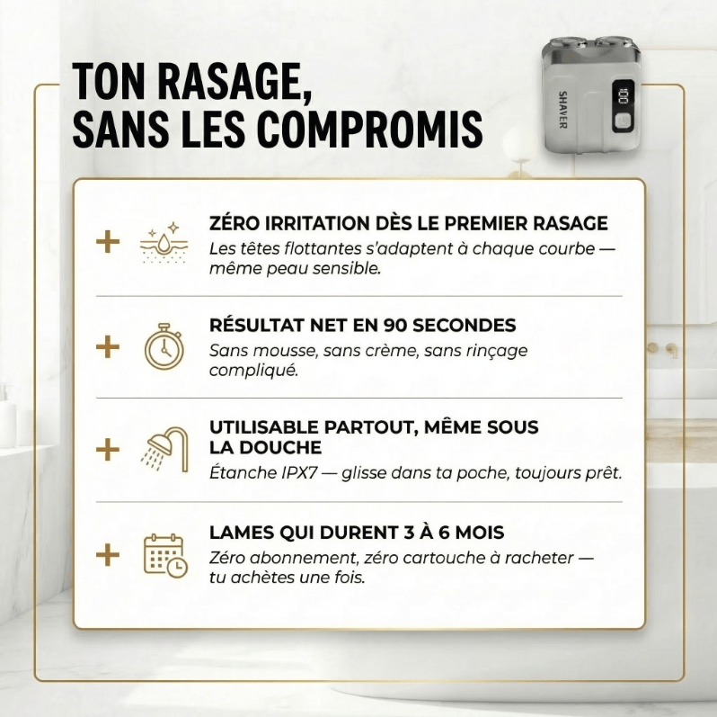 Rasoir Nomade Pro™ Rasage net, sans irritation